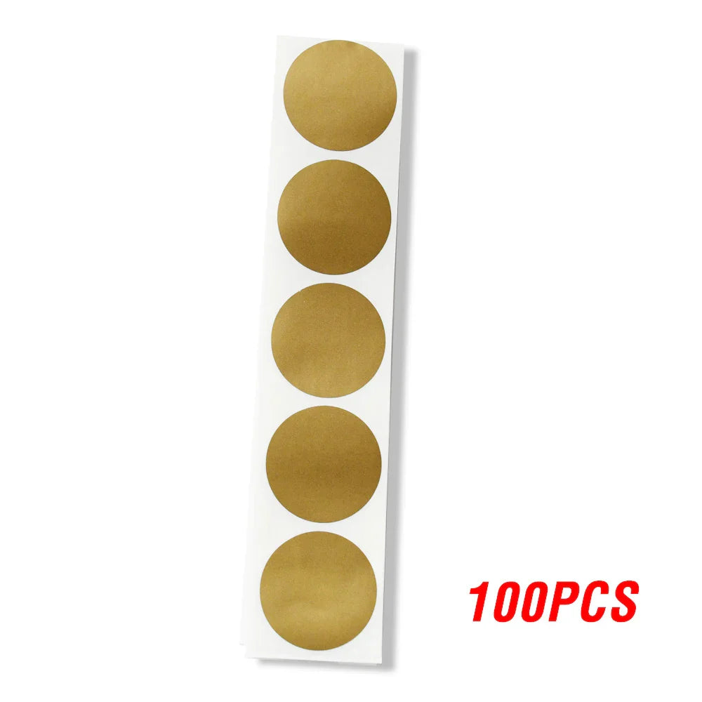 50-300pcs Silver And Gold Scratch Off Stickers Round Labels Sticker DIY Handmade For Game Scratch Sticker Labels Stationery (ONLINE ORDER ONLY)