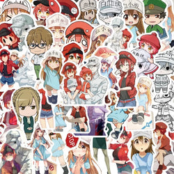 50pcs Cell Animation Stickers for Laptop, Phone, Suitcase, Water Bottle, Scooter, Stationery, Refrigerator (ONLINE ORDER ONLY)