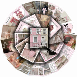 30Pcs Pink Ballet Style Stickers Kawaii Cartoon Waterproof PVC Stickers Scrapbooking Diy Journaling Cute Stationery Sticker (ONLINE ORDER ONLY)