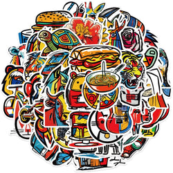 Cartoon Graffiti Stickers Decal Pack: Laptop, Motorcycle, Luggage, Snowboard, Fridge, Waterproof (ONLINE ORDER ONLY)