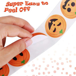 100-500pcs Halloween Skeleton Round Sticker Envelope Sealing Labels Candy Bag Sticker Halloween Decoration Decor Pumpkin (Online Order Only)