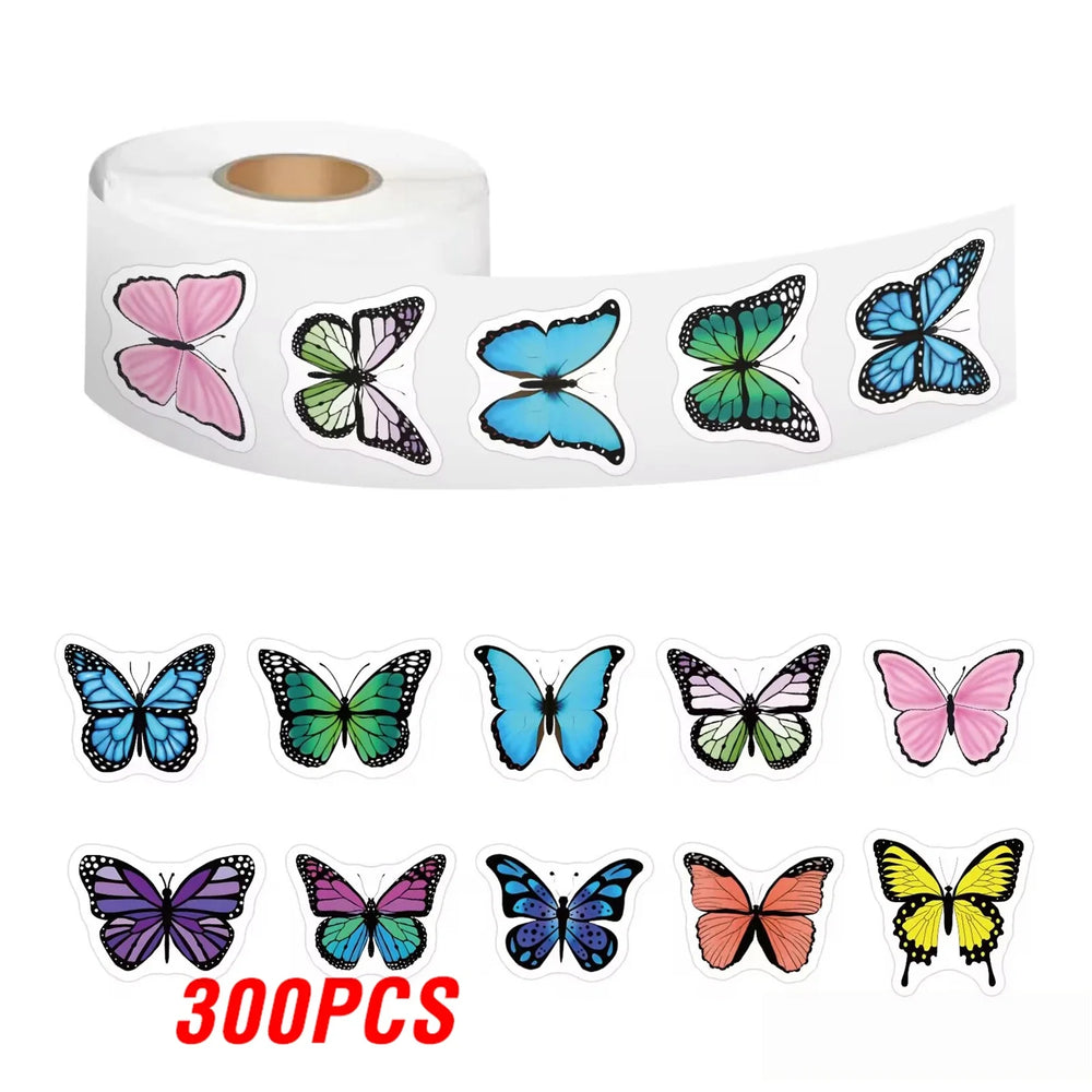 100-500pcs Cute Colorful Butterfly Stickers Handmade Stickers Party Gifts Decorative Labels Scrapbook Stationery Stickers (ONLINE ORDER ONLY)