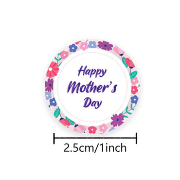100-500pcs New Round Shape 100pcs Happy Mother's Day Gifts Label Sticker Kraft Happy Birthday Gifts Label Tag (ONLINE ORDER ONLY)