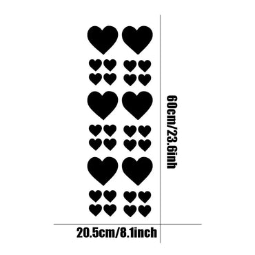 30pcs Cute Love Shape Car Stickers Set Creative Car Body Decor Sticker Size Combination Car Vinyl Decal (Online Order Only)