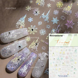 Dreamy Lace Swan Bowknot Rose Flower Castle Butterfly Feather Heart Chic Adhesive Nail Art Stickers Manicure Decals Wholesale (ONLINE ORDER ONLY)