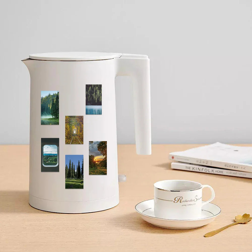 62PCS Misty Forest Landscape Sticker Waterproof Decoration Scrapbook Label Diary Stationery Phone Luggage Gift Toy Decal (ONLINE ORDER ONLY)