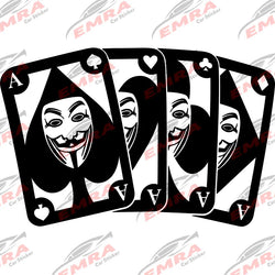 Playing Card for Car Sticker Decoration Rear Windshield Outdoor Stickers External Accessories Waterproof Vinyl Decals (ONLINE ORDER ONLY)