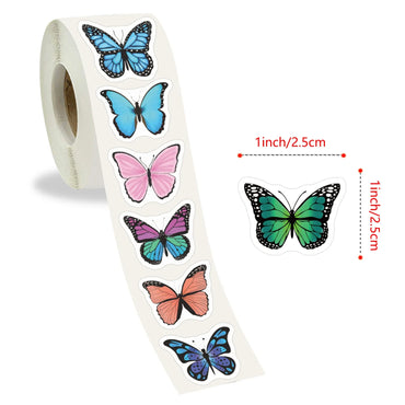 100-500pcs Cute Colorful Butterfly Stickers Handmade Stickers Party Gifts Decorative Labels Scrapbook Stationery Stickers (ONLINE ORDER ONLY)