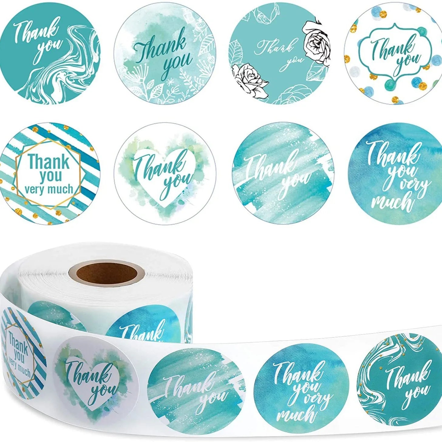 50-500PC Round Thank You Label Sticker Used for Shipping and Mailing Box Seal Labels for Gift Card Package Party Wrapping Baking (ONLINE ORDER ONLY)