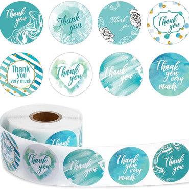 50-500PC Round Thank You Label Sticker Used for Shipping and Mailing Box Seal Labels for Gift Card Package Party Wrapping Baking (ONLINE ORDER ONLY)