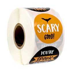 100-500pcs Halloween Skeleton Round Sticker Envelope Sealing Labels Candy Bag Sticker Halloween Decoration Decor Pumpkin (Online Order Only)