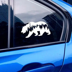 Creative Bear & woods Stickers，White and Black，For Cars, Trucks, Walls, Motorcycles & laptops (ONLINE ORDER ONLY)