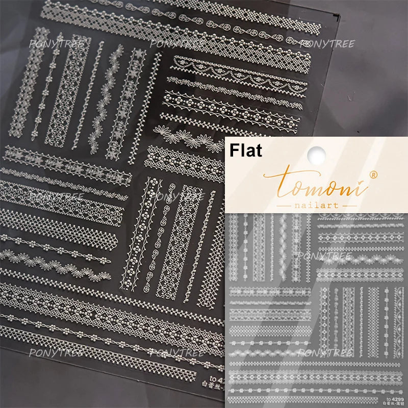 Geometric Grid Square Butterfly Snow Star Metal Self Adhesive Nail Art Sticker Snowflake Rhinestone Manicure Decal Nail Supplies (ONLINE ORDER ONLY)