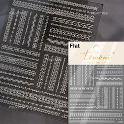 Geometric Grid Square Butterfly Snow Star Metal Self Adhesive Nail Art Sticker Snowflake Rhinestone Manicure Decal Nail Supplies (ONLINE ORDER ONLY)