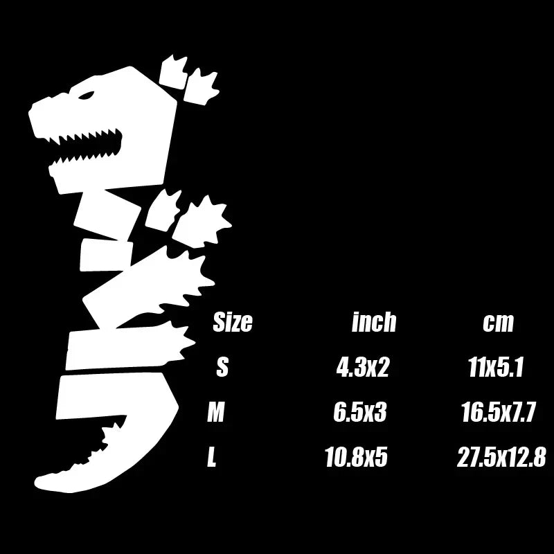GOZILA Stickers，Japanese Dinosaur Stickers,for its lovers,High quality sticker for cars trucks motorcycles &laptops! (ONLINE ORDER ONLY)