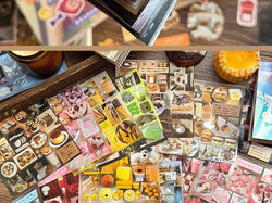 30 Pages Cute Y2K Japanese Food Cut Film Sticker Book Journal Handbook Scrapbooking Kawaii Decoration Sticker Gift (ONLINE ORDER ONLY)