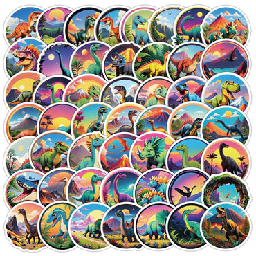 10/50PCS Cute Anime Jurassic Park Dinosaur Label Stickers Aesthetic Decals For Stationery Scrapbook Bike Guitar Sticker Kids Toy (Online Order Only)