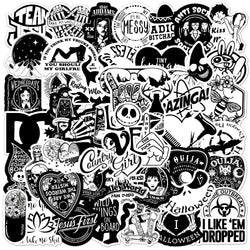 Black Punk Stickers for DIY Luggage Helmet Phone Laptop Guitar Skateboard Water Bottle Car (10/25/50pcs) (Online Order Only)