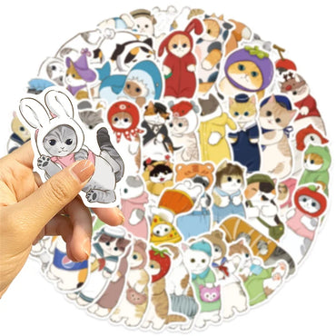 10/30/50PCS Kawaii Big Eye Cat PVC Sticker Aesthetic Colored DIY Decoration Scrapbooking Hand Accounting Supplies for Kids (ONLINE ORDER ONLY)