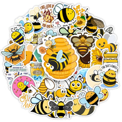 Cute Honey Bee Stickers Lovely Children DIY Toy Decorative Graffiti Decal for Phone Luggage Laptop Bottles Scrapbook Waterproof (Online Order Only)