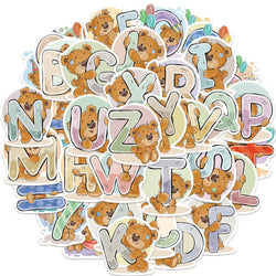 10/20/39PCS Cute Little Bear Letter Cartoon Sticker Packs (ONLINE ORDER ONLY)