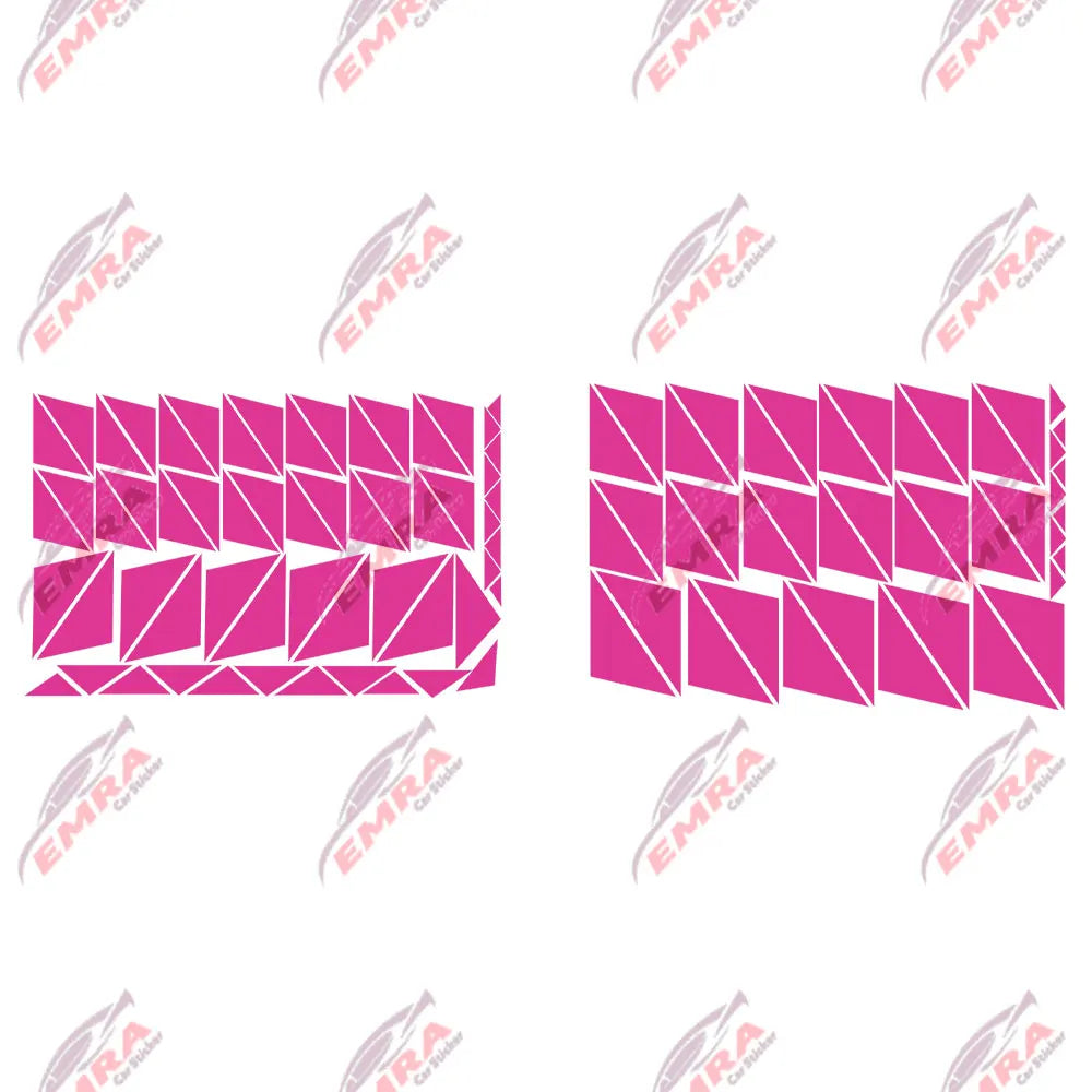 102PCS Angular Shape Sticker For Car Accessories Decoration Side Camouflage Kit Wrap Camo Tuning Styling Waterproof Vinyl Decals (ONLINE ORDER ONLY)
