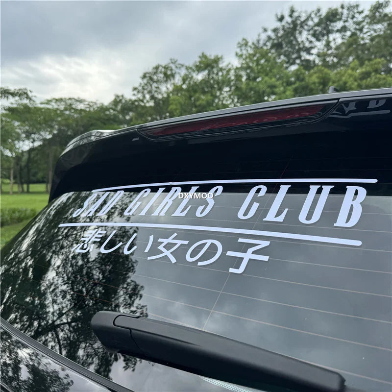 Car Stickers for Japanese Style SAD GIRLS CLUB Decal Auto Body Rear Front Windshield Window Vinyl Text Decoration Applique (ONLINE ORDER ONLY)