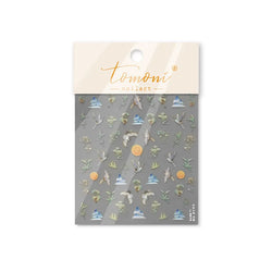 Autumn Fall Sunflower Rabbit Leaves Crane Rose Sun Mountain Hill Produce Good Harvests Cookie Nail Art Sticker Decoration Decals (ONLINE ORDER ONLY)