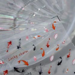 Chinese Black Red Lucky Carp Fish 3D Self Adhesive Nail Art Stickers 5D Soft Relief Nail Phone Decals Goldfish Beach Sea Summer (ONLINE ORDER ONLY)