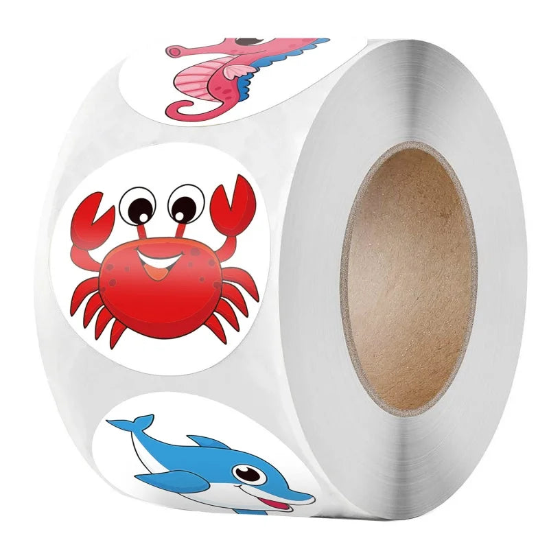 500pcs Cute Cartoon Starfish Stickers Children Reward Label Encouragement Scrapbooking Decoration Stationery Stickers (Online Order Only)