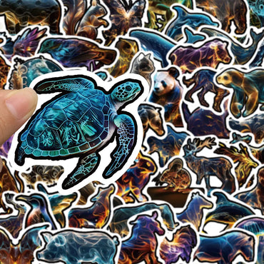 10/30/50PCS Cool Neon Style Animal Sticker PVC Waterproof Graffiti Sticker DIY Fridge Stationery Phone Notebook Car Decals Toys (ONLINE ORDER ONLY)