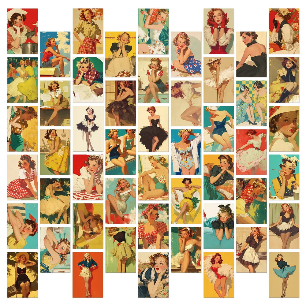 Big Stickers Sexy Women Graffiti for Wall Suitcase Car Skateboard Helmet (Online Order Only)