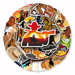 10/30/50pcs Anime Western Cowboy Cool Stickers Decals Motorcycle Luggage Laptop Phone Skateboard Car Fridge Waterproof Sticker (ONLINE ORDER ONLY)