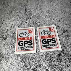 2x Warning GPS Device Car Styling Stickers Decal Road Mountain Fold Bike Bicycle Decals (ONLINE ORDER ONLY)