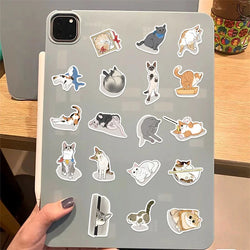 10/30/50PCS Kawaii Angry Cat Sticky PVC Sticker Aesthetic DIY Decoration Scrapbooking Korean Hand Accounting Supplies for Kids (ONLINE ORDER ONLY)
