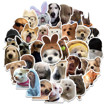 10/30/50Pcs Funny Meme Dog Waterproof Graffiti Sticker Aesthetic Decorative Luggage Laptop Phone Guitar Scrapbook Kids Stickers (ONLINE ORDER ONLY)