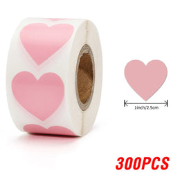 100-500pcs 1inch Red Heart Stickers for Valentine's Day New Baking Packaging Sticker Envelope Seals Love Decorative Stickers (ONLINE ORDER ONLY)