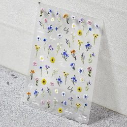 Autumn Fall Sunflower Rabbit Leaves Crane Rose Sun Mountain Hill Produce Good Harvests Cookie Nail Art Sticker Decoration Decals (ONLINE ORDER ONLY)