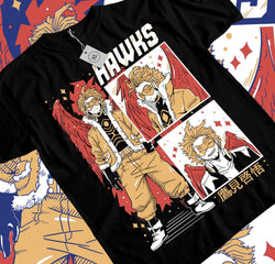Wing Hero Hawks T-Shirt: Keigo Takami Anime Manga Tee (ONLINE ORDER ONLY)