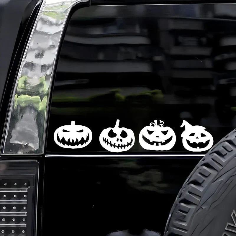 6pcs Halloween Decorative Stickers Castle Pumpkin Lantern Ghost Skull Waterproof  High Quality decal for  car ,window Stickers (ONLINE ORDER ONLY)
