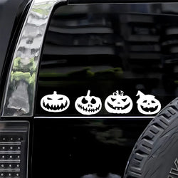 6pcs Halloween Decorative Stickers Castle Pumpkin Lantern Ghost Skull Waterproof  High Quality decal for  car ,window Stickers (ONLINE ORDER ONLY)