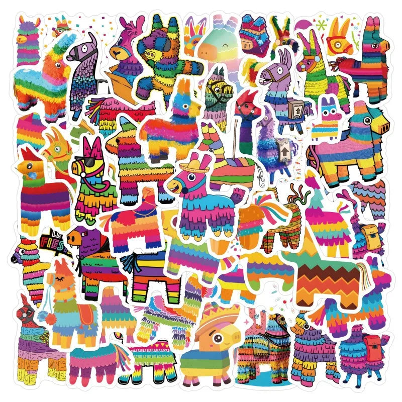 60pcs Cartoon Pinata Graffiti Stickers for Suitcase, Water Cup, Phone, Laptop, Scooter, Refrigerator (Online Order Only)