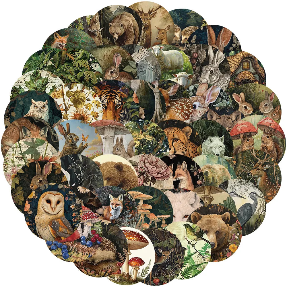 Cartoon Animal Graffiti Stickers for Suitcase, Skateboard, Laptop, Luggage, Phone - 10/30/50Pcs (ONLINE ORDER ONLY)