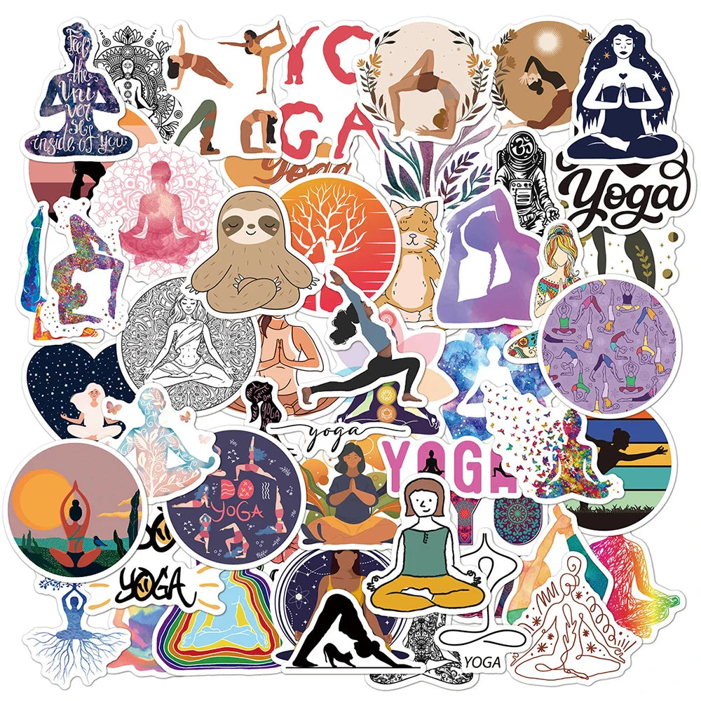 10/30/50pcs Vintage Yoga Mandala Flowers Sticker Packs (ONLINE ORDER ONLY)