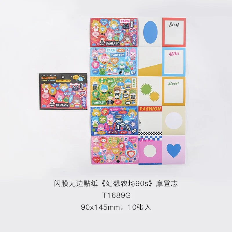10pcs/lot Fantasy Farm Series Scene Stickers Kawaii Journal Decorative Stickers Idol Card Planner Scrapbooking Album Stationery (ONLINE ORDER ONLY)