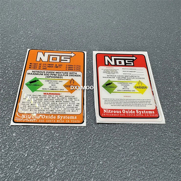 3D Crystal Soft Glue Car Styling for NOS Nitrous Oxide Systems Sticker Warning Bike Auto Fuel Tank Box Decals (ONLINE ORDER ONLY)