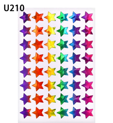Colorful Laser Shiny Stickers Cute Notebook Laptop Decals Star Heart Reward Sticker For Teacher Parent Kids Gift Toys Decoration (ONLINE ORDER ONLY)