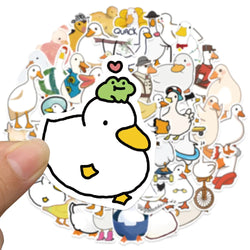 50PCS Mixed Cartoon Cute Duck Stickers Animals DIY Helmet Skateboard Laptop Motorcycle Graffiti Sticker Decals Kids Toy (ONLINE ORDER ONLY)