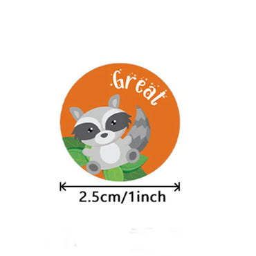 100-500pcs Reward Stickers For Children Kids Animal Panda Stickers Small Packaging Pack Stickers Photocard Decor Lables (Online Order Only)