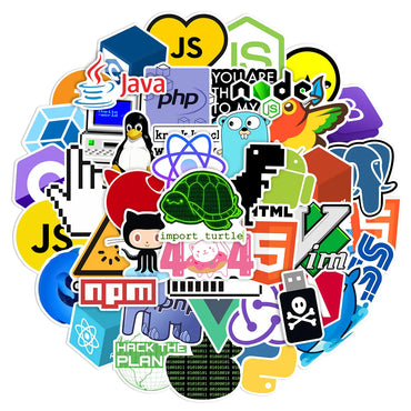 10/30/50PCS Cool Programming Stickers Internet Java php Docker Geek Html Bitcoin Vinyl Decals Laptop Phone DIY Toy Sticker (Online Order Only)